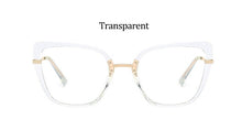 Carica l&#39;immagine nel visualizzatore di Gallery, Sexy Blue Leopard Anti Blue Light Glasses Frames Women  Square Transparent Eyeglasses Frames  Computer Glasses