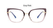 Carica l&#39;immagine nel visualizzatore di Gallery, Sexy Blue Leopard Anti Blue Light Glasses Frames Women  Square Transparent Eyeglasses Frames  Computer Glasses