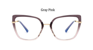Sexy Blue Leopard Anti Blue Light Glasses Frames Women  Square Transparent Eyeglasses Frames  Computer Glasses