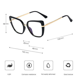 Sexy Blue Leopard Anti Blue Light Glasses Frames Women  Square Transparent Eyeglasses Frames  Computer Glasses