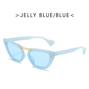 Sexy Cat Eye Retro Sunglasses Women Small Triangle Sun Glasses Female Shades Ladies Trending Streetwear Eyewear UV400 Eyeglasses