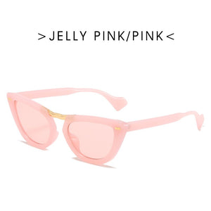 Sexy Cat Eye Retro Sunglasses Women Small Triangle Sun Glasses Female Shades Ladies Trending Streetwear Eyewear UV400 Eyeglasses
