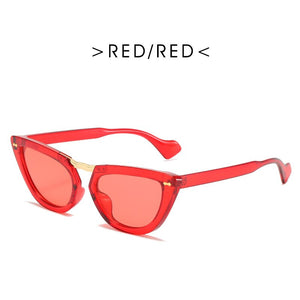 Sexy Cat Eye Retro Sunglasses Women Small Triangle Sun Glasses Female Shades Ladies Trending Streetwear Eyewear UV400 Eyeglasses