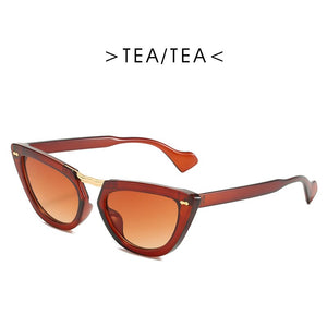 Sexy Cat Eye Retro Sunglasses Women Small Triangle Sun Glasses Female Shades Ladies Trending Streetwear Eyewear UV400 Eyeglasses