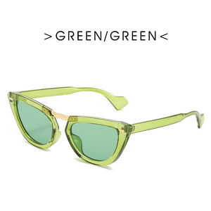 Sexy Cat Eye Retro Sunglasses Women Small Triangle Sun Glasses Female Shades Ladies Trending Streetwear Eyewear UV400 Eyeglasses