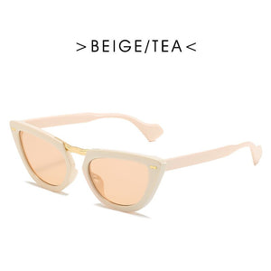 Sexy Cat Eye Retro Sunglasses Women Small Triangle Sun Glasses Female Shades Ladies Trending Streetwear Eyewear UV400 Eyeglasses