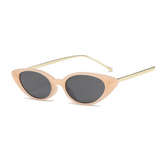 Load image into Gallery viewer, Sexy Cat Eye Sunglasses Women Brand Designer Small Frame Sun Glasses For Female Metal Mirror Lunette De Soleil Femme