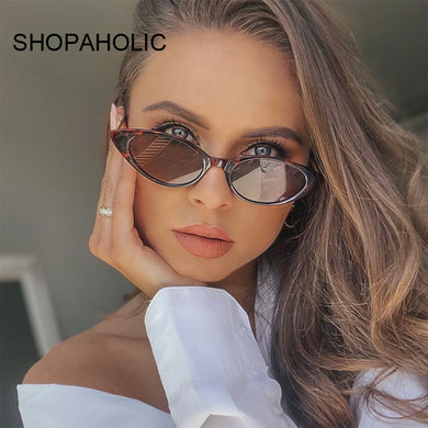 Sexy Cat Eye Sunglasses Women Brand Designer Small Frame Sun Glasses For Female Metal Mirror Lunette De Soleil Femme