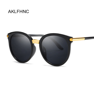 Sexy Cat Eye Sunglasses Women Brand Designer Mirror Sun Glasses Female Round Lens Shades for Ladies Eyewear UV400