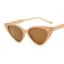 Load image into Gallery viewer, Sexy Cat Eye Sunglasses Women Brand Designer Small Triangle Vintage Sun Glasses Female Retro Cateye Eyewear Black
