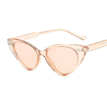 Load image into Gallery viewer, Sexy Cat Eye Sunglasses Women Brand Designer Small Triangle Vintage Sun Glasses Female Retro Cateye Eyewear Black