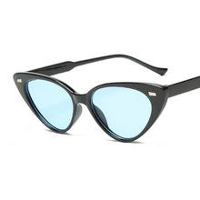Load image into Gallery viewer, Sexy Cat Eye Sunglasses Women Brand Designer Small Triangle Vintage Sun Glasses Female Retro Cateye Eyewear Black