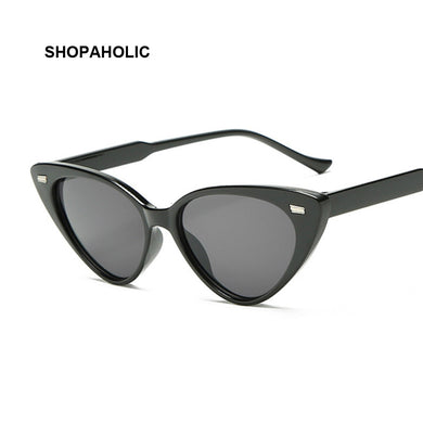 Sexy Cat Eye Sunglasses Women Brand Designer Small Triangle Vintage Sun Glasses Female Retro Cateye Eyewear Black