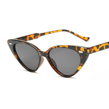 Load image into Gallery viewer, Sexy Cat Eye Sunglasses Women Brand Designer Small Triangle Vintage Sun Glasses Female Retro Cateye Eyewear Black