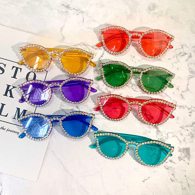 Sexy Cat Eye Sunglasses Women Rimless Vintage Rhinestone Sun Glasses Female Lady Candy Color 2023 Eyewear Shades for women UV400