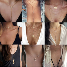 Load image into Gallery viewer, Sexy Crystal Heart Choker Necklace for Women Necklace Pendant Bohemian Moon Sta on neck Chocker Necklace Jewelry Gift