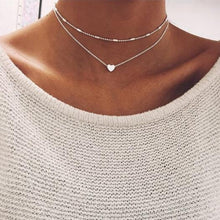 Load image into Gallery viewer, Sexy Crystal Heart Choker Necklace for Women Necklace Pendant Bohemian Moon Sta on neck Chocker Necklace Jewelry Gift