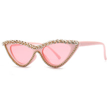 Load image into Gallery viewer, Sexy Female Cat Eyes Diamond Decro Shades 2023 Music Festival Designer Small Bling Crystal Dazzling Sunglasses