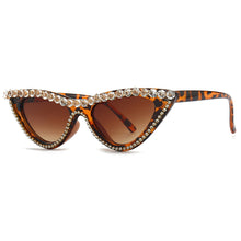 Load image into Gallery viewer, Sexy Female Cat Eyes Diamond Decro Shades 2023 Music Festival Designer Small Bling Crystal Dazzling Sunglasses