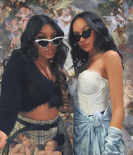 Load image into Gallery viewer, Sexy Female Cat Eyes Diamond Decro Shades 2023 Music Festival Designer Small Bling Crystal Dazzling Sunglasses