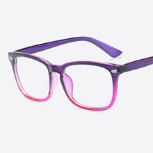 Load image into Gallery viewer, Sexy Purple Spectacle Frame Square Glasses Frame Clear Lens Myopia Nerd Black Sunglasses Fake Designer Eyeglasses Frames Women