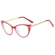 Load image into Gallery viewer, Sexy Red Cat Eye Glasses Frames Women Anti Blue Light Eyeglasses Computer Eyewear Optical Myopia Frame Spectacle Frames Unisex