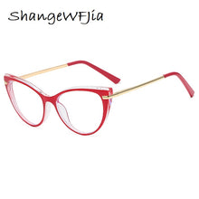 Load image into Gallery viewer, Sexy Red Cat Eye Glasses Frames Women Anti Blue Light Eyeglasses Computer Eyewear Optical Myopia Frame Spectacle Frames Unisex