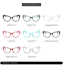 Load image into Gallery viewer, Sexy Red Cat Eye Glasses Frames Women Anti Blue Light Eyeglasses Computer Eyewear Optical Myopia Frame Spectacle Frames Unisex