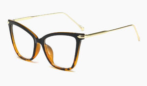 Sexy Red Eyeglasses Frame Women Cat Eye Glasses Clear Lens Sunglasses Frame Fashion Spectacles Oversized Eyewear Metal Legs