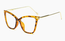 Load image into Gallery viewer, Sexy Red Eyeglasses Frame Women Cat Eye Glasses Clear Lens Sunglasses Frame Fashion Spectacles Oversized Eyewear Metal Legs