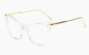 Sexy Red Eyeglasses Frame Women Cat Eye Glasses Clear Lens Sunglasses Frame Fashion Spectacles Oversized Eyewear Metal Legs