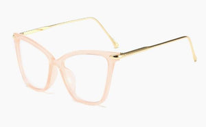 Sexy Red Eyeglasses Frame Women Cat Eye Glasses Clear Lens Sunglasses Frame Fashion Spectacles Oversized Eyewear Metal Legs
