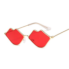 Carica l'immagine nel visualizzatore di Gallery, Occhiali da sole sexy con labbra rosse Occhiali da sole vintage hippie femminili per donne Festival Rave Party Occhiali da sole Occhiali da donna 