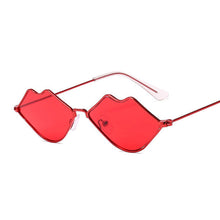 Carica l'immagine nel visualizzatore di Gallery, Occhiali da sole sexy con labbra rosse Occhiali da sole vintage hippie femminili per donne Festival Rave Party Occhiali da sole Occhiali da donna 