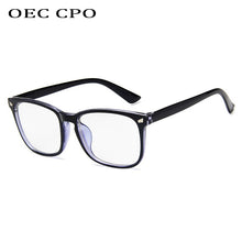 Load image into Gallery viewer, Sexy Vintage Spectacle Womens Square Glasses Frame Computer Gaming Clear Lens Anti-UV Anti Blue Light Rivet Eyeglasses man O327