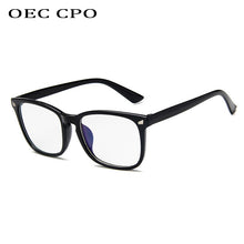 Load image into Gallery viewer, Sexy Vintage Spectacle Womens Square Glasses Frame Computer Gaming Clear Lens Anti-UV Anti Blue Light Rivet Eyeglasses man O327
