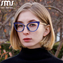 Load image into Gallery viewer, Sexy Women Cat Eye Anti Blue Light Optical Glasses Frames TR90 Computer Eyeglasses Blue Light Blocking Eyewear