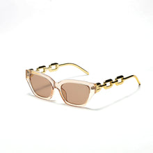 Load image into Gallery viewer, Sexy Women Cat Eye Sunglasses Brand Designer Small Metal Chain Sunglasses Vintage Sun Glasses Men Eyeglasses Trend Black Shades
