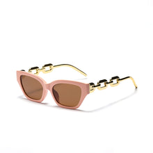Load image into Gallery viewer, Sexy Women Cat Eye Sunglasses Brand Designer Small Metal Chain Sunglasses Vintage Sun Glasses Men Eyeglasses Trend Black Shades