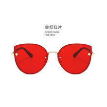 Load image into Gallery viewer, Sexy ladies Cat eye Women's sunglasses  Rimless Brand shades glasses female sunglasses oculos vintage
