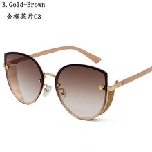 Load image into Gallery viewer, Sexy ladies Cat eye Women's sunglasses  Rimless Brand shades glasses female sunglasses oculos vintage