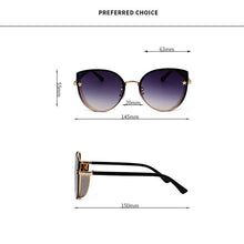 Load image into Gallery viewer, Sexy ladies Cat eye Women's sunglasses  Rimless Brand shades glasses female sunglasses oculos vintage
