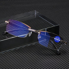 Carica l&#39;immagine nel visualizzatore di Gallery, Shatar 2023 Rimless Reading Glasses Men Trend Looks Young And Anti-blue Light Lightweight Prescription Glasses