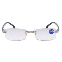 Carica l&#39;immagine nel visualizzatore di Gallery, Shatar 2023 Rimless Reading Glasses Men Trend Looks Young And Anti-blue Light Lightweight Prescription Glasses