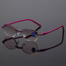 Carica l&#39;immagine nel visualizzatore di Gallery, Shatar Anti Blue Light Ultra Light Diamond Trimming Reading Glasses For Men Women Comfortable Anti Fatigue Prescription Glasses