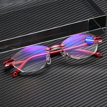 Carica l&#39;immagine nel visualizzatore di Gallery, Shatar Anti Blue Light Ultra Light Diamond Trimming Reading Glasses For Men Women Comfortable Anti Fatigue Prescription Glasses