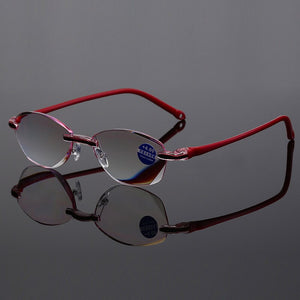 Shatar Anti Blue Light Ultra Light Diamond Trimming Reading Glasses For Men Women Comfortable Anti Fatigue Prescription Glasses