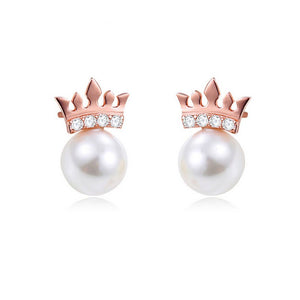 Shell Pearl Earrings 100% Guaranteed Real 925 Sterling Silver Stud Earrings YH4651