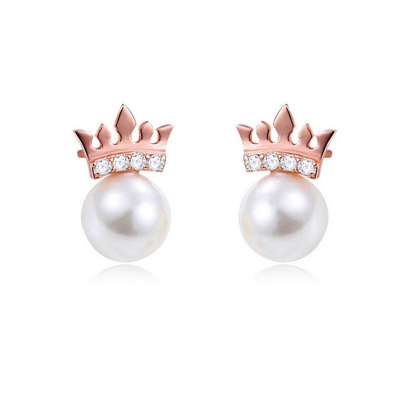 Shell Pearl Earrings 100% Guaranteed Real 925 Sterling Silver Stud Earrings YH4651