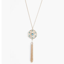 Carica l&#39;immagine nel visualizzatore di Gallery, Boho Bead Flower Necklaces Fashion Hollow Net Tassel Long Pendant Dangle Necklace For Women Jewellry